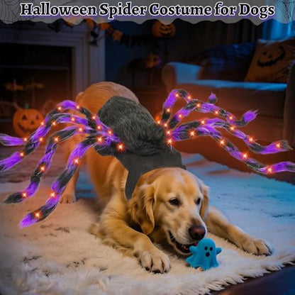 Halloween Light up Spider Dog Costumes for Small Medium Large Dogs - Image 4