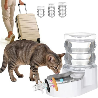 RIZZARI 4L Gravity Cat Water Dispenser: Filtered Water for Kittens
