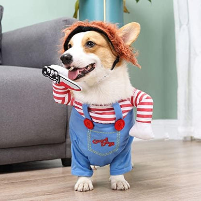 Pet Deadly Dog Costume, Cute Dog Cosplay Halloween Christmas Funny Pet Clothes Party Costume for Small Medium and Large Dogs (Large) - Image 4