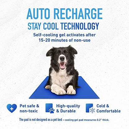 The Green Pet Shop Chillz Gel Mat, Medium - Pressure-Activated Cooling Pad for Pets 0-25 lbs - Non-Toxic, No Water or Refrigeration Needed - Ideal for Home, Travel & Crates