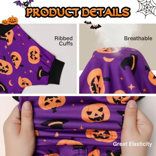 XPUDAC 4 Pack Dog Halloween Pajamas for Small Dogs Onesie Clothes, XS - Image 3