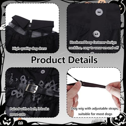 3pcs Halloween Dog Costumes for Large Dogs Funny Set AN002-L - Image 6