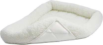 MidWest Homes for Pets QuietTime Giant Dog Bed – White Fleece Bolster, Ultra-Soft and Machine Washable, Fits 54-Inch Crates and Carriers, for XXL Breed Dogs