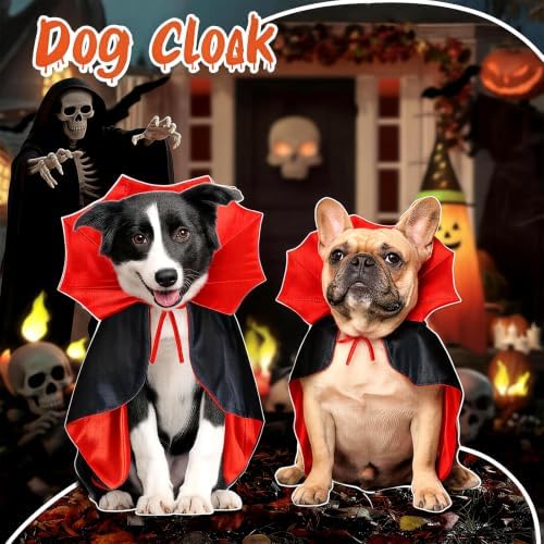 1 L Size Dog Halloween Costume - Vampire Cape for Large Dogs - Image 3