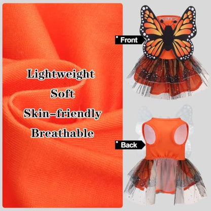 EXPAWLORER Dog Halloween Dress Costume in Non-Woven Tulle & Butterfly Wings - Image 5