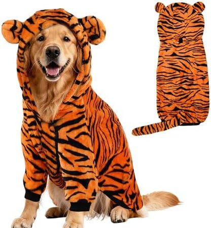 Topbuti Dog Halloween Tiger Costume Dog Hoodies Sweaters Pet Funny Clothes by Topbuti