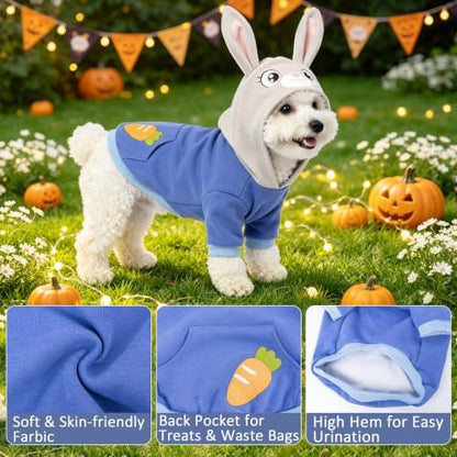 Hotumn Blue Bunny Dog Halloween Costume for Medium Pets (Large) - Image 4