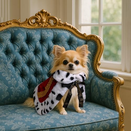 Dog King Costume, Faux Fur Dog Halloween Costume by Pextian