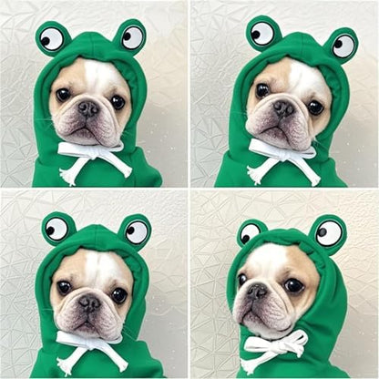Fleece Lined Warm Dog Hoodie Sweatshirt Pet Winter Coat, Frog L - Image 3
