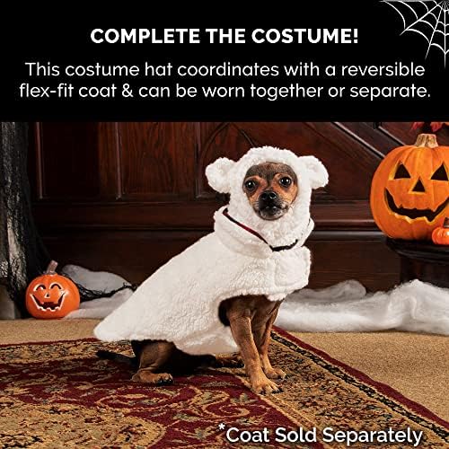 Furhaven Large to XL Dog Hat, Washable & Cozy - Sherpa Flex-Fit Polar Bear Dog Hat Costume - Cream, Large to Extra Large - Image 4