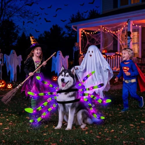Realistic Halloween Spider Dog Costume for XL Large Dog Cosplay with 64 Led - Image 6