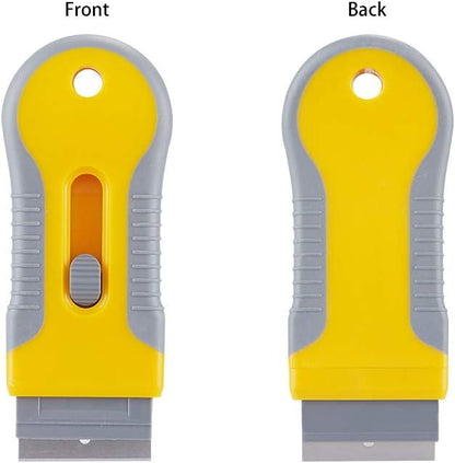 Razor Blade Scrape with 15pcs Extra Blades, Scraper Tool, Razor Blade Retractable, Paint Stripping Tool, Cleaning Tool for Removing Labels, Stickers, Decals, Paint from Glass and Stovetop-WEGAZ