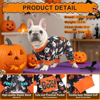 BEAUTYZOO Halloween Dog Pajamas, Soft Fleece Puppy Sweater for Small Dogs - Image 3