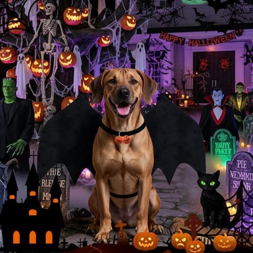 Halloween Dog bat Wing Costumes L，pet Costumes for Halloween Party - Image 7
