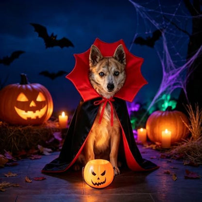 Dog Halloween Costumes, Dog Vampire Cape for Small Medium Dogs - Image 5