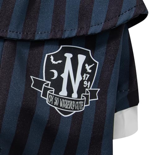 Halloween Dog Costume Pet Dog Black School Uniform Cute Dress Up (Blue, L) - Image 4