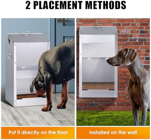 Automatic Dog Feeder Large Breed Outdoor, Stainless Steel Material