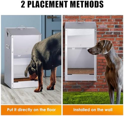 Automatic Dog Feeder Large Breed Outdoor, Stainless Steel Material