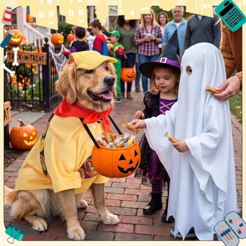Huhumy 5 Pcs Scout Dog Costume Set with Hat Shirt Sash Scarf for Halloween - Image 2