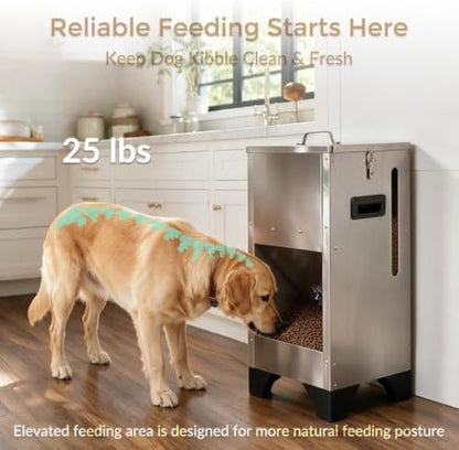 Automatic Dog Feeder Large Breed 25 Lbs,Elevated Dog Food Dispenser