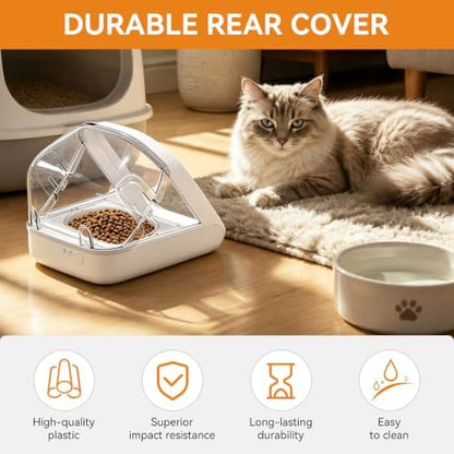Pet Feeder Rear Cover for Automatic Microchip Pet Cat Feeders, 1 Pack