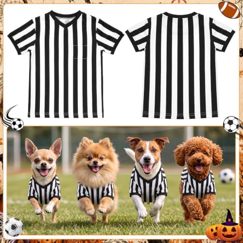 Halloween Large Dog Referee Costume Set with Shirt Cap Whistle Cards, L - Image 3