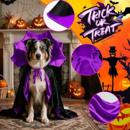 Vampire Cloak Dog Halloween Costumes for Medium Dogs Dog Devil Cape - Image 4
