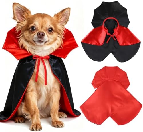 Dog Halloween Costumes, Dog Vampire Cape for Small Medium Dogs by Sereficy