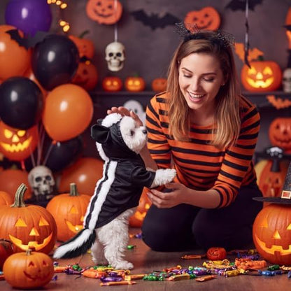 Dansydaisy 1 Set Small Dog Skunk Costume Halloween Pet Cosplay Costumes - Image 4