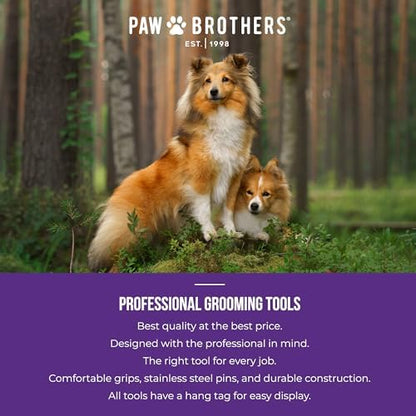 Paw Brothers Soft Pin Curved Slicker Brush for Dogs, Coated Tips, Maximum Coverage, Gentle on Skin, Large - Image 5
