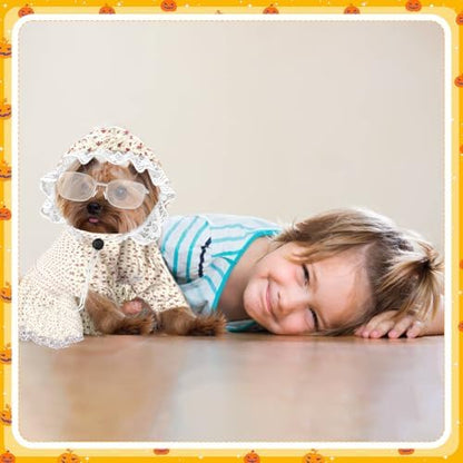 3 Pcs Old Lady Costume for Dog Grandmas Dogs Costume - Image 7