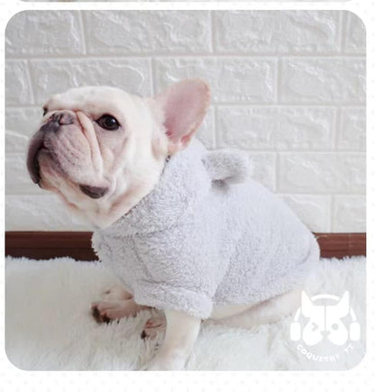 Easter Dog & Cat Outfit - Bunny Ears Hoodies Fleece Sweatshirt for Small Dogs & Cats (X-Large, Grey) - Image 5