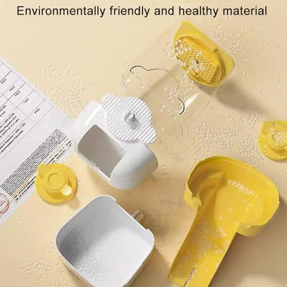 Pet Dog Cat Hanging Automatic Feeders, Auto Gravity Pet Feeder No Drip Water Set, Cage Pet Feeding Bowls Dispenser for Cats Dogs Puppy, Rabbit (Yellow)