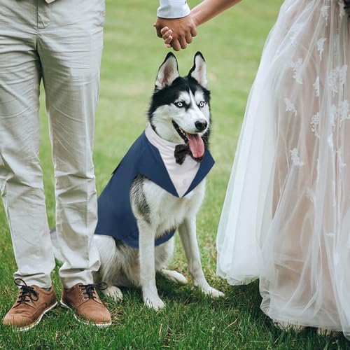 Kuoser Dog Tuxedo, Dog Suit and Bandana Set, Dogs Costume with D-Ring - Image 4
