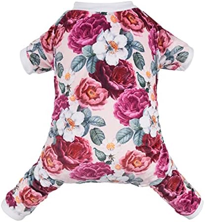 CuteBone Dog Pajamas Flower Puppy Clothes Soft Pjs Birthday Outfit Girl P178S Small by CuteBone