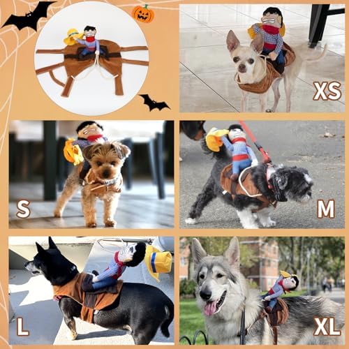 T2Y Cowboy Rider Dog Costume - Halloween Dog Costumes for Large Dogs - Image 4