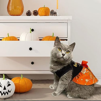 Dog Halloween Costumes Dog Dress Halloween Costumes for Dogs Funny Puppy Dress with Bow for Small Medium Large Dogs Pumpkin Witch Bat Pet Costume Halloween - Image 6