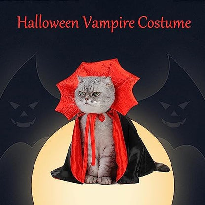 FOIMAS Dog Cat Halloween Costume,Vampire Devil Cape Cloak Pet Costume for Cats Dogs Halloween Costume Party Supply - Image 4