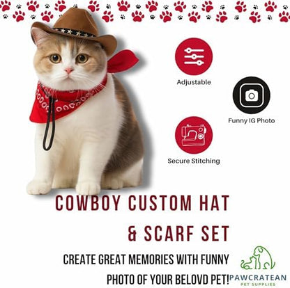 Pet Custom Dog Custom Cat Custom Hoodie, Sporty Look, Funny Gift, Halloween Holiday (Cowboy Set, One Size) - Image 6
