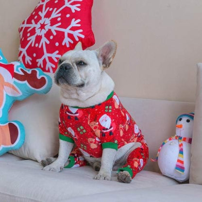 CuteBone Small Dogs Christmas Outfit Soft Puppy Onesies Pjs Dog Pajamas Pet Coat Cat Apparel Comfy Doggie Jumpsuit Bodysuit for All Seasons - Image 4