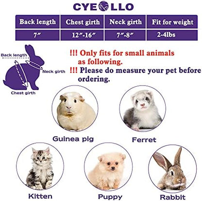 cyeollo Dinosaur Halloween Costume for Rabbit Bunny Puppy Kitten 2lb to 4lb - Image 2