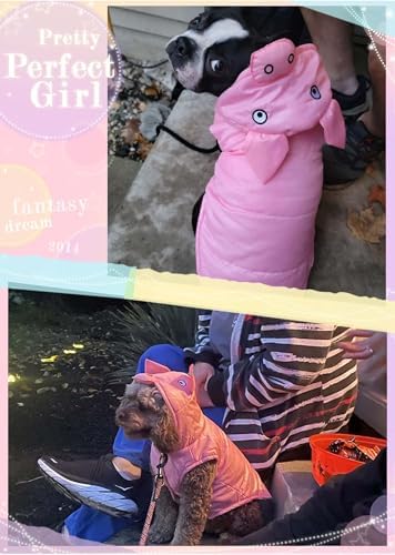 FLAdorepet Halloween Pink Pig Dog Costume Small Large Dog Piglet Outfit,S - Image 7