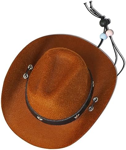 GOYOSWA Dog Halloween Costumes, Dog Cowboy Costume Halloween Dog Cowboy Hat Halloween Dog Bandana Scarf Funny Dog Halloween Costumes for Small Medium Large Dogs Pets (Brown Hat & Red Bandana, Large) - Image 7