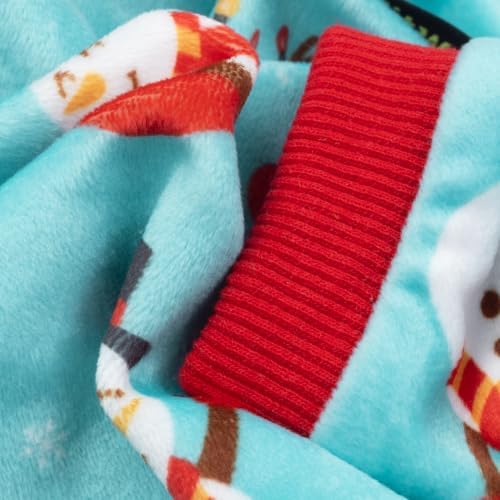 Fitwarm Snowman Dog Pajamas, Funny Christmas Clothes for Small Dogs Boy Girl, Holiday Pet Outfit, Blue, Red, White, XL - Image 5