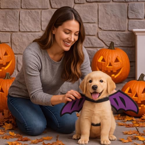Dog Dragon Wings, Halloween Dragon Costume for Dog Cat, Purple, S - Image 4