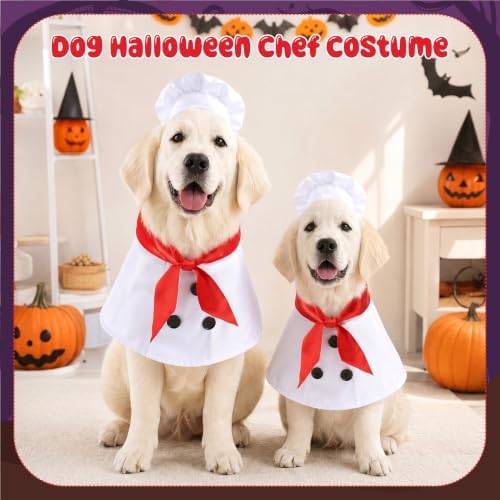 Halloween Dog Costumes, Dog Chef Costume, Pet Chef Outfit, S - Image 4