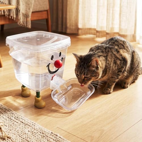 Dog and Cat Water Feeder – Pet Water Dispenser, 3L Large Capacity Automatic Feeder, Leak-Resistant No Electricity, Fresh Water Supply for Cats Dogs, Living Room Home