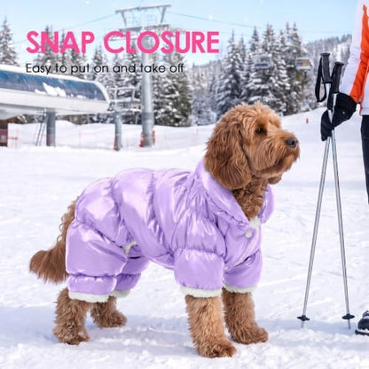 AOFITEE Small Dog Coat Waterproof Dog Winter Jacket Fullbody Dogs Snowsuit - Image 6