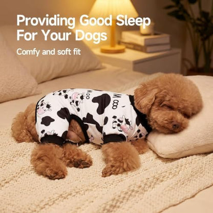 XPUDAC 4 Pieces Dog Pajamas for Small Dogs Pjs Clothes Puppy Onesies for Doggie Duck Shirts Sleeper for Pet Cats Jammies-XXL - Image 3