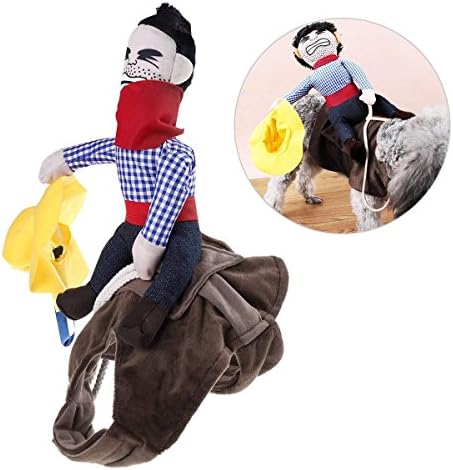 ISMARTEN Cowboy Rider Dog Costume for Dogs Outfit Knight Style with Hat Pet Costume for Halloween Day (X-Large) - Image 2